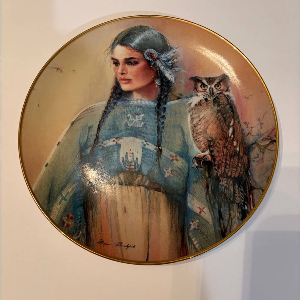 Franklin Mint ‘Princess of Wisdom' Porcelain Collector Plate by Marie Buchfnik